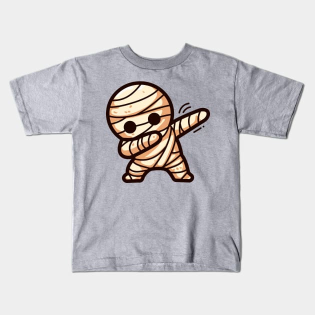 Dabbing Mummy Kids T-Shirt by gastaocared